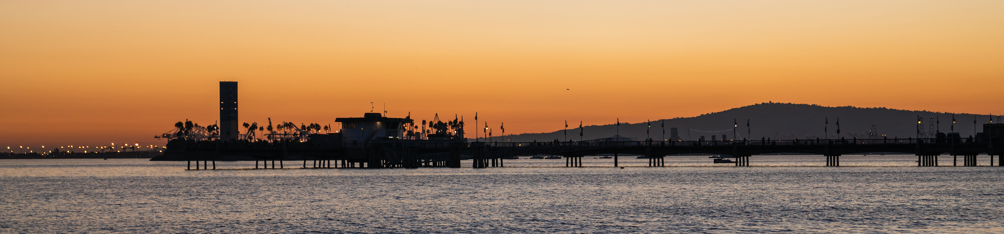 An oceanside sunset in Southern California